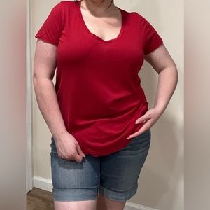 Torrid Red Girlfriend V-Neck Tee